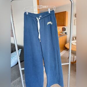 Unwell Wide Leg Navy Sweatpants